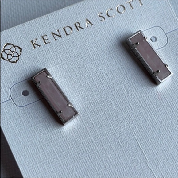 Kendra Scott Jewelry - Kendra Scott Lady Stud Earrings Rose Quartz Pink & Silver New with tags!